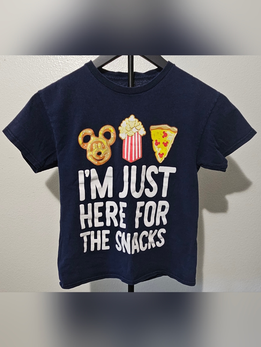 Navy Disney Graphic Tee "I'm Just Here For The Snacks"